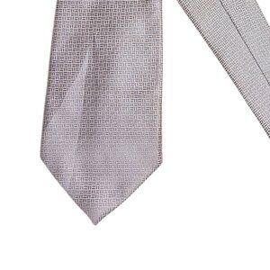 Saxony Herringbone Tie Men’s 60.5” Taupe Geometric Western Preppy Wide New